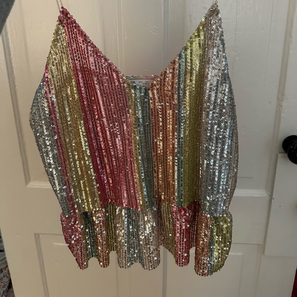 Zara sequin top